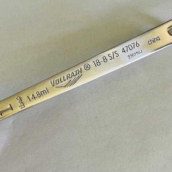 Vollrath 1 Tablespoon Round Heavy Duty Stainless Steel Measuring Spoon 47076 - Picture 3 of 5